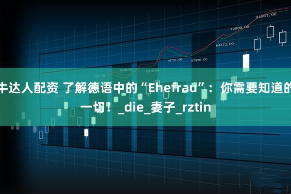 牛达人配资 了解德语中的“Ehefrau”：你需要知道的一切！_die_妻子_rztin