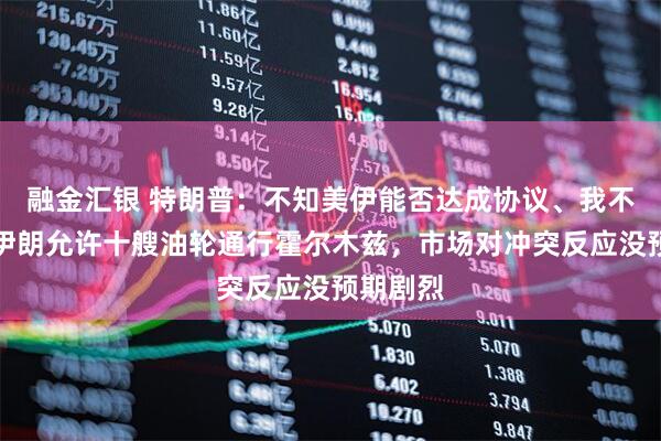 融金汇银 特朗普:不知美伊能否达成协议、我不迫切,伊朗允许十艘油轮通行霍尔木兹,市场对冲突反应没预期剧烈