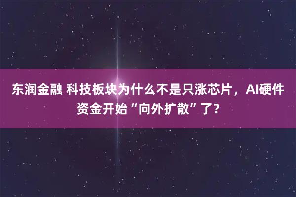 东润金融 科技板块为什么不是只涨芯片，AI硬件资金开始“向外扩散”了？
